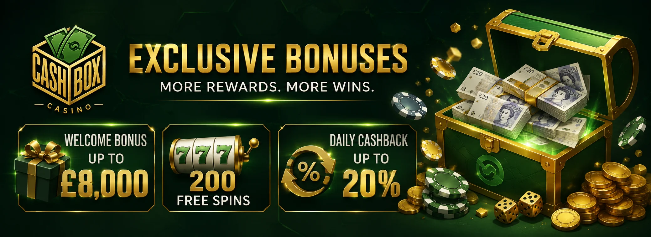 £8,000 + 200 free spins